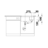 Кухонна мийка Blanco SUBLINE 340/160-U L (523548) антрацит