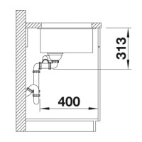 Кухонна мийка Blanco SUBLINE 340/160-U L (523548) антрацит