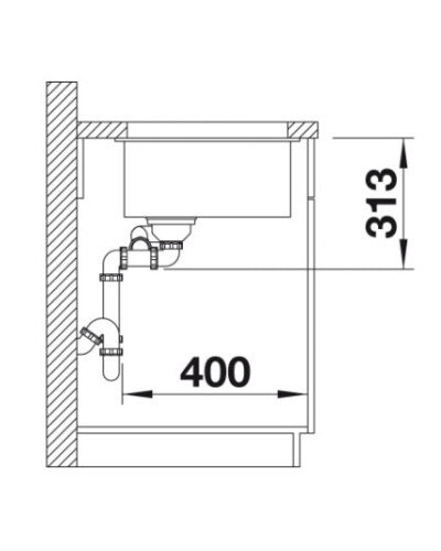 Кухонна мийка Blanco SUBLINE 340/160-U L (523548) антрацит