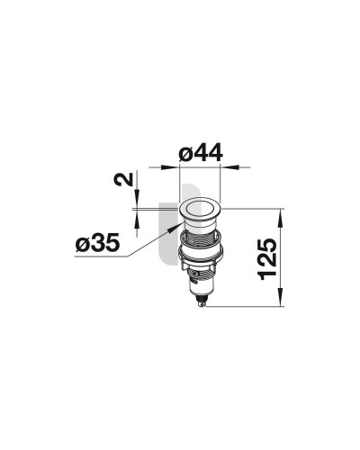 Кнопка клапана-автомата PushControl Blanco (233696)