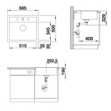 Кухонна мийка Blanco LEGRA 6 (523332) антрацит