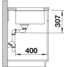 Кухонна мийка Blanco SUBLINE 500-U (523433) темна скеля