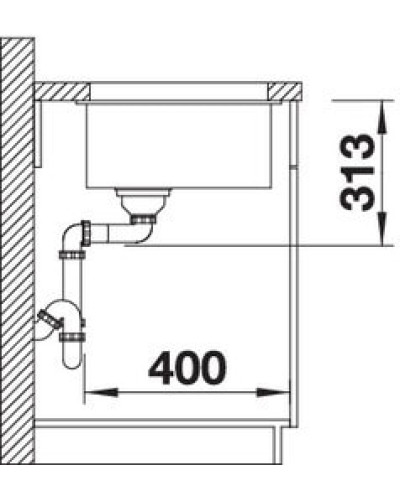 Кухонна мийка Blanco SUBLINE 400-U (523426) білий