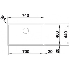 Кухонна мийка Blanco ZEROX 700-U (521560)