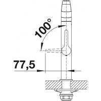 Кухонний змішувач Blanco PANERA (521547) нержавіюча сталь