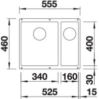 Кухонна мийка Blanco SUBLINE 340/160-U R (523562) білий