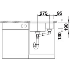 Кухонна мийка Blanco SUBLINE 340/160-U R (523562) білий