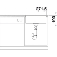 Кухонна мийка Blanco SUBLINE 500-IF SteelFrame (524107) антрацит / нержавіюча сталь