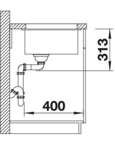 Кухонна мийка Blanco SUBLINE 400-U (523429) сірий беж