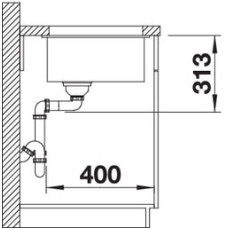 Кухонна мийка Blanco SUBLINE 320-U (523406) антрацит