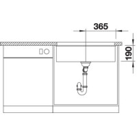 Кухонна мийка Blanco SUBLINE 700-U (523443) темна скеля