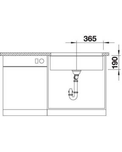 Кухонна мийка Blanco SUBLINE 700-U (523443) темна скеля