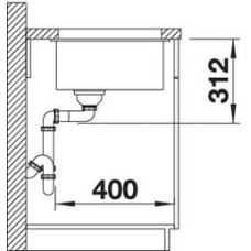 Кухонна мийка Blanco SUBLINE 700-U (523443) темна скеля