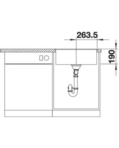 Кухонна мийка Blanco SUBLINE 500-F (523532) антрацит