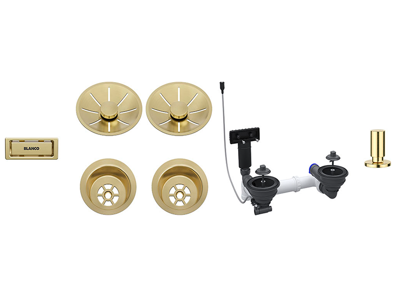 Комплект зливної арматури Blanco 207443 satin gold